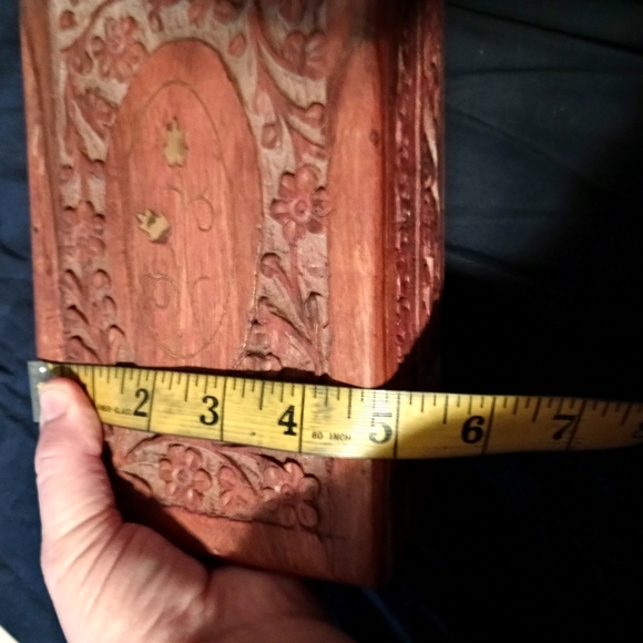 Handcrafted Wooden Floral Jewelry Box - Picture 5 of 5